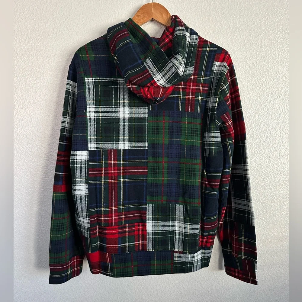 Polo Ralph Lauren Patchwork Plaid Fleece Hoodie Polo Country Men’s Size Medium